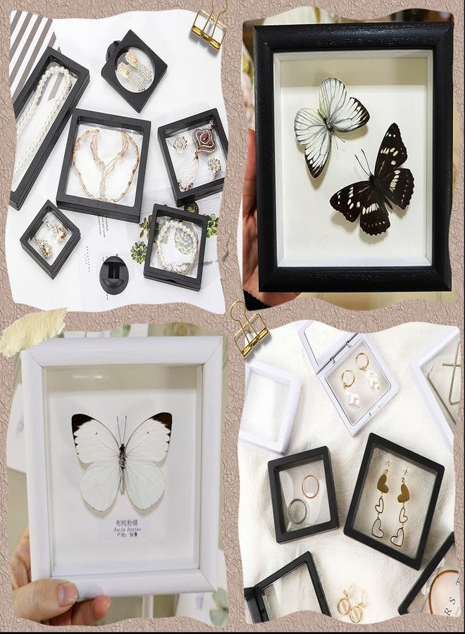 SOFPLATE 10Pcs 2 Sizes Black 3D Floating Frame Clear Floating Jewelry Display Case Holder Stands Suspension Frame Transparent PE Storage Shadow Box for Challenge Badges Collectors AA Medallions - Image 4